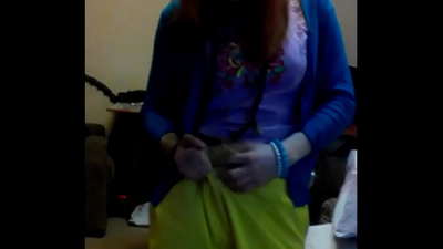 Video masturbacije izbliza od strane crvenokose Svjetlosne vile